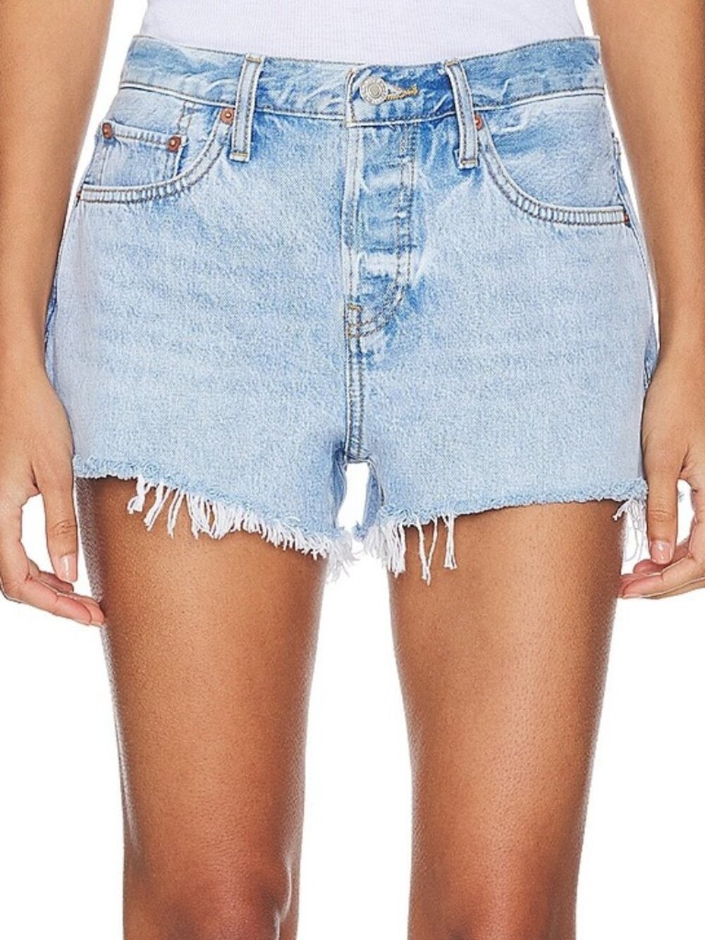 RE/DONE x Pamela Anderson Mid Rise Relaxed Short - Maliblue - Size 31